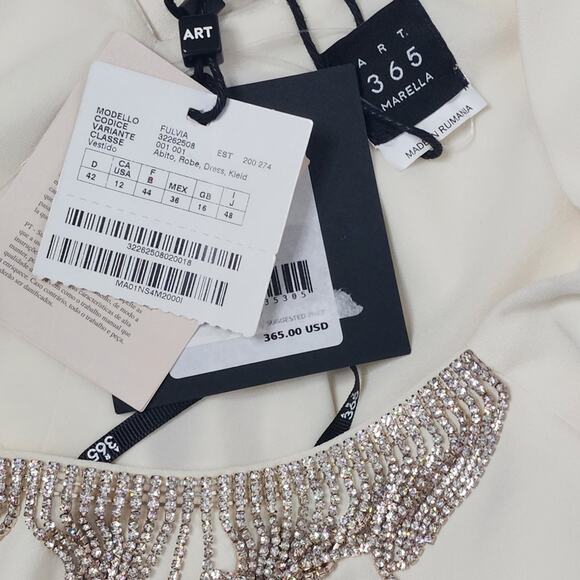 Art 365 Marella Fulvia Jeweled Necklace Dress - Picture 5 of 6